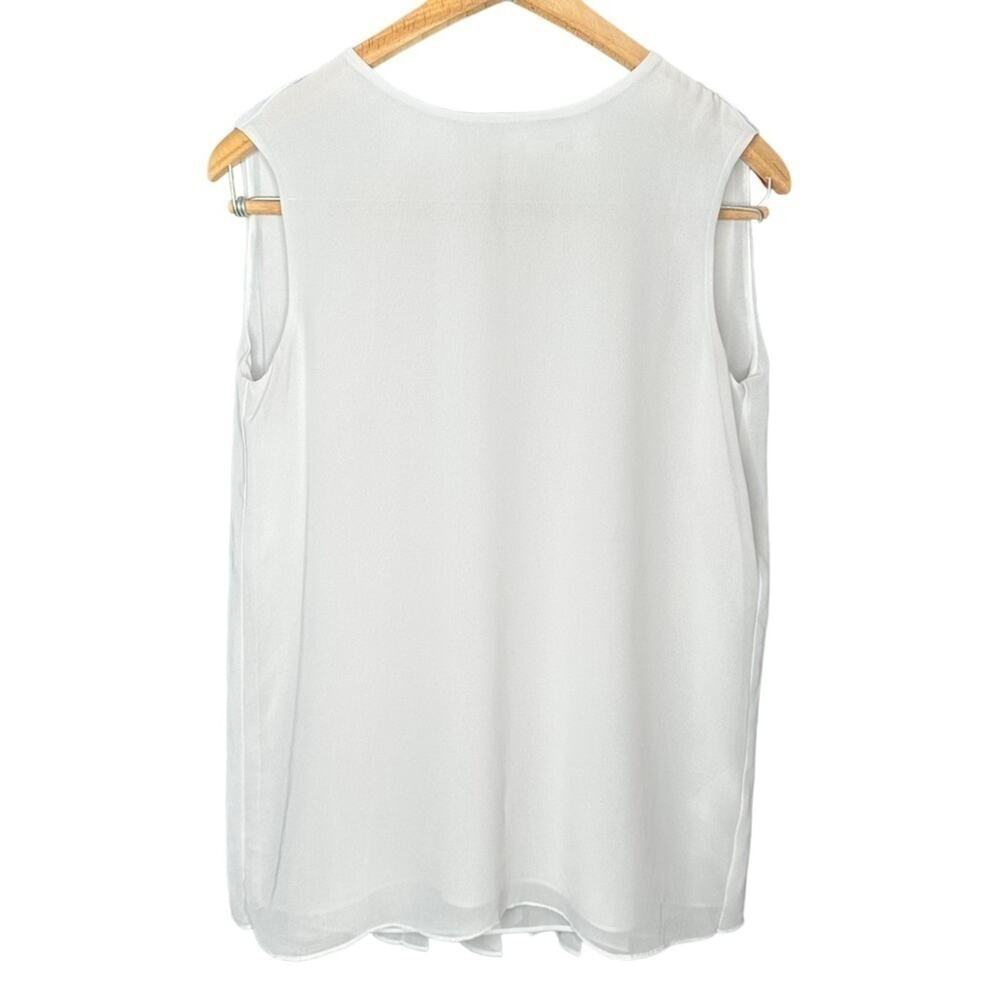 Uniqlo Dove Grey Sleeveless Pleated Back Top M